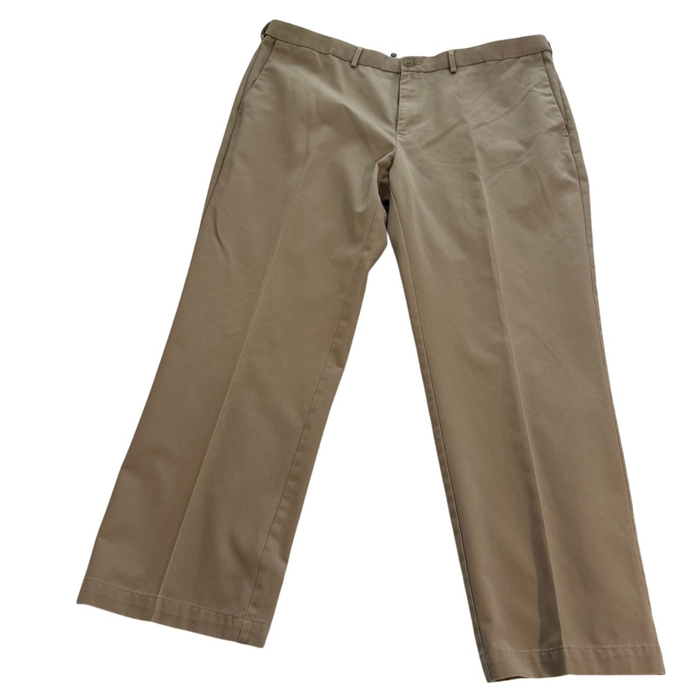 Haggar Mens Straight Fit Work to Weekend Khaki‎ Cotton Pants Size 42x30